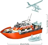 LEGO City Coast Guard Rescue Boat & Helicopter Toy 60504 with 5 Minifigures view 8