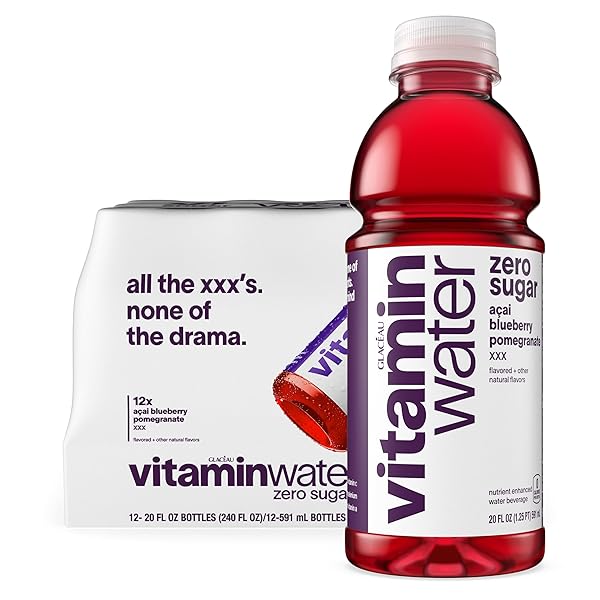 VITAMINWATER XXX ACAI-BLUEBERRY-POMEGRANATE ZERO SUGAR, FLAVORED WATER BEVERAGE,...
