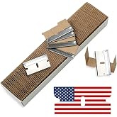 CANOPUS Single Edge Industrial Razor Blades, 100% Made in USA, Heavy Duty Straight Edge Razors, Box &amp; Carton Cutter Replacement Blades, Glass &amp; Paint Scraper Razor Blades (Box of 100)