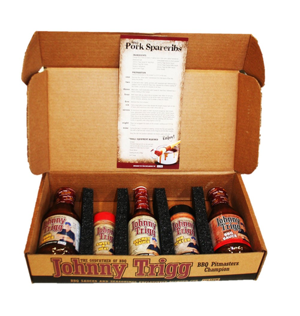 Johnny Trigg BBQ Pitmasters Champion Sauces and Rubs Gift Set Pork