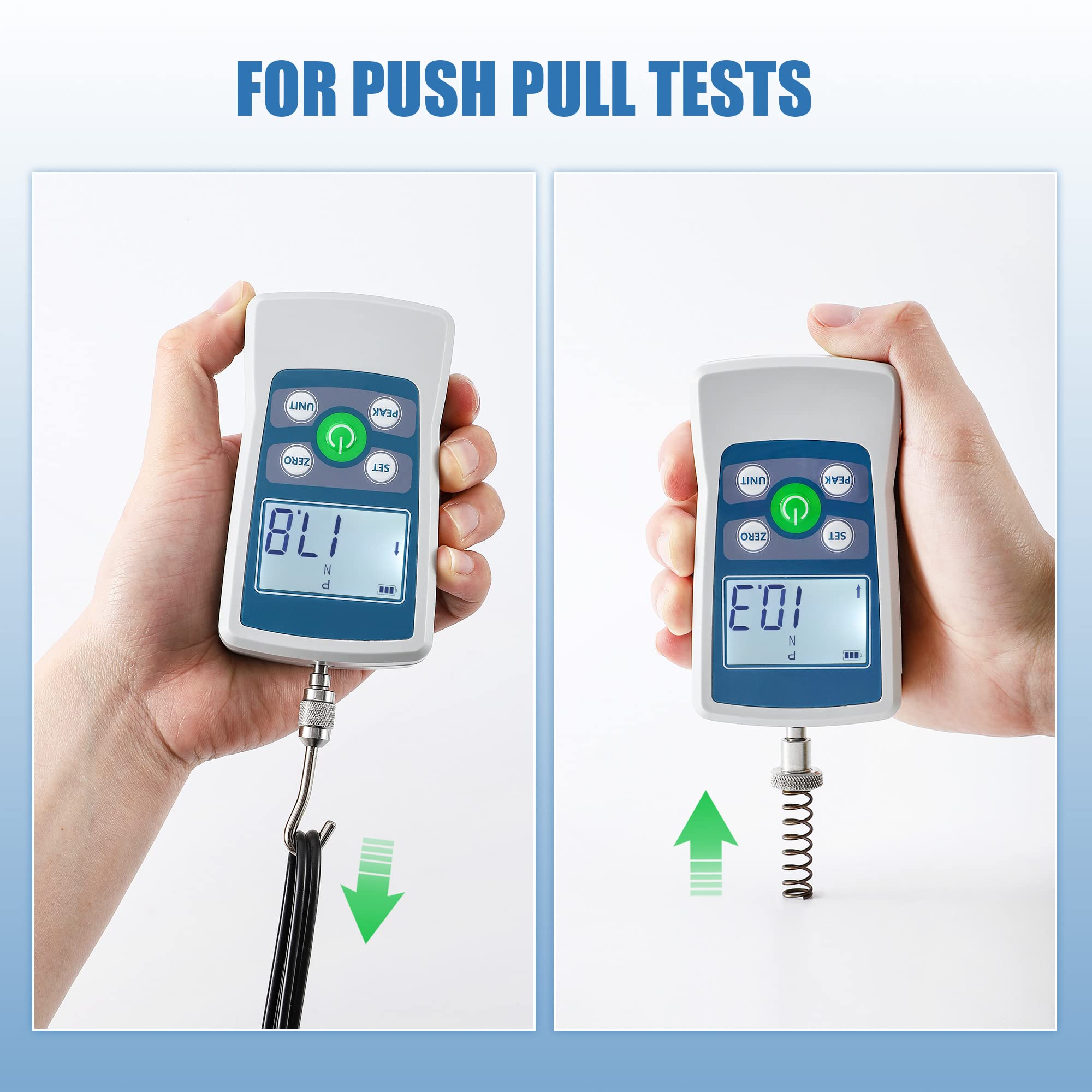BAOSHISHAN Digital Force Gauge 500N Push Pull Gauge 500N/110LB/50Kg