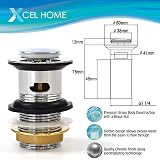 Xcel Home Slotted Chrome Click Clack Basin Waste G 1 ¼ BSP Connection view 5