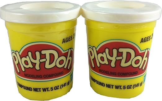 white play doh single can