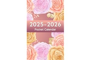 Pocket Calendar 2025-2026: 2 Year Monthly Schedule Organizer For Purse | Floral Cover