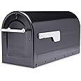 Architectural Mailboxes 7900-7B-SR-10 Boulder Postmount Mailbox, Large, Black