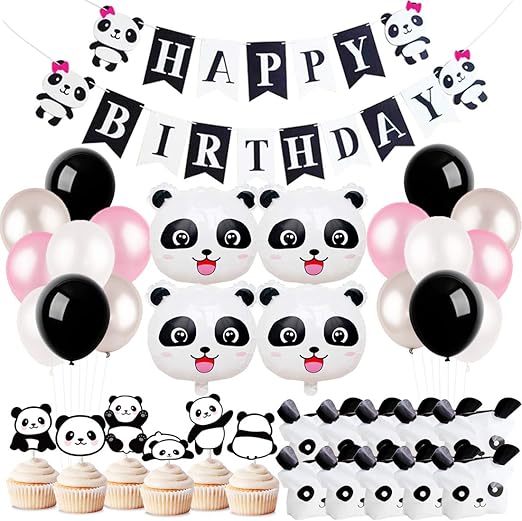 Amazon Com Panda Party Decorations Supplies Birthday Banner Favor