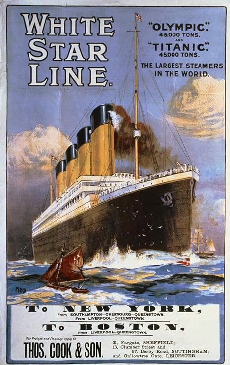 Amazon Wholesalesarong 1912 ホワイトスターライン オリンピックとタイタニック ヴィンテージ 旅行広告ポスター クールな寝室 フレームなし ホームデコレーション アートフレーム ポスター オンライン通販