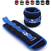 Ankle Weights for Women, Men and Kids - 1/2/3/4/6/8/10/12/15/20 LBS 1 Pair Strength Training Wrist/Leg/Arm Weight with Adjustable Strap for Jogging, Gymnastics, Aerobics, Physical Therapy