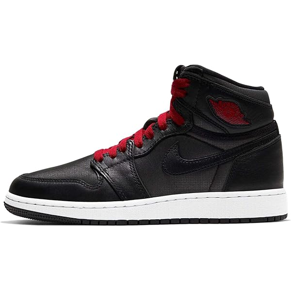 air jordan 1 retro mid gs black gym red