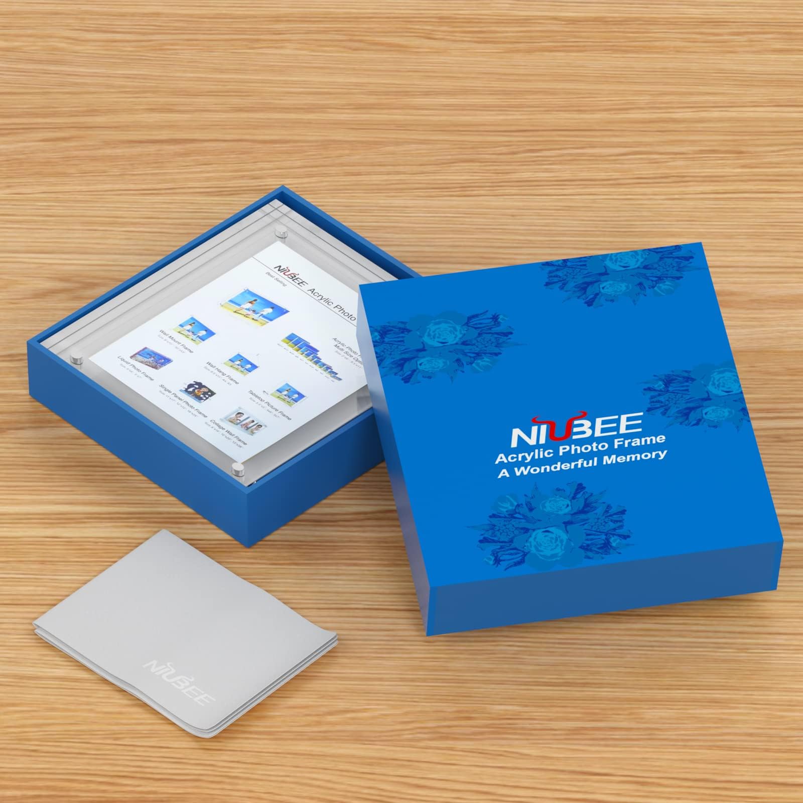 NIUBEE 8x10 Acrylic Picture Frame, Double Sided Photo Frames