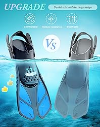 Greatever Snorkel Fins Adjustable Buckles Open Heel