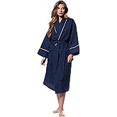 Turquaz Lightweight Full-Length Robes For Women Waffle Kimono Bathrobe - Soft, Fast-Drying, Long-Lasting Cotton Blend Unisex