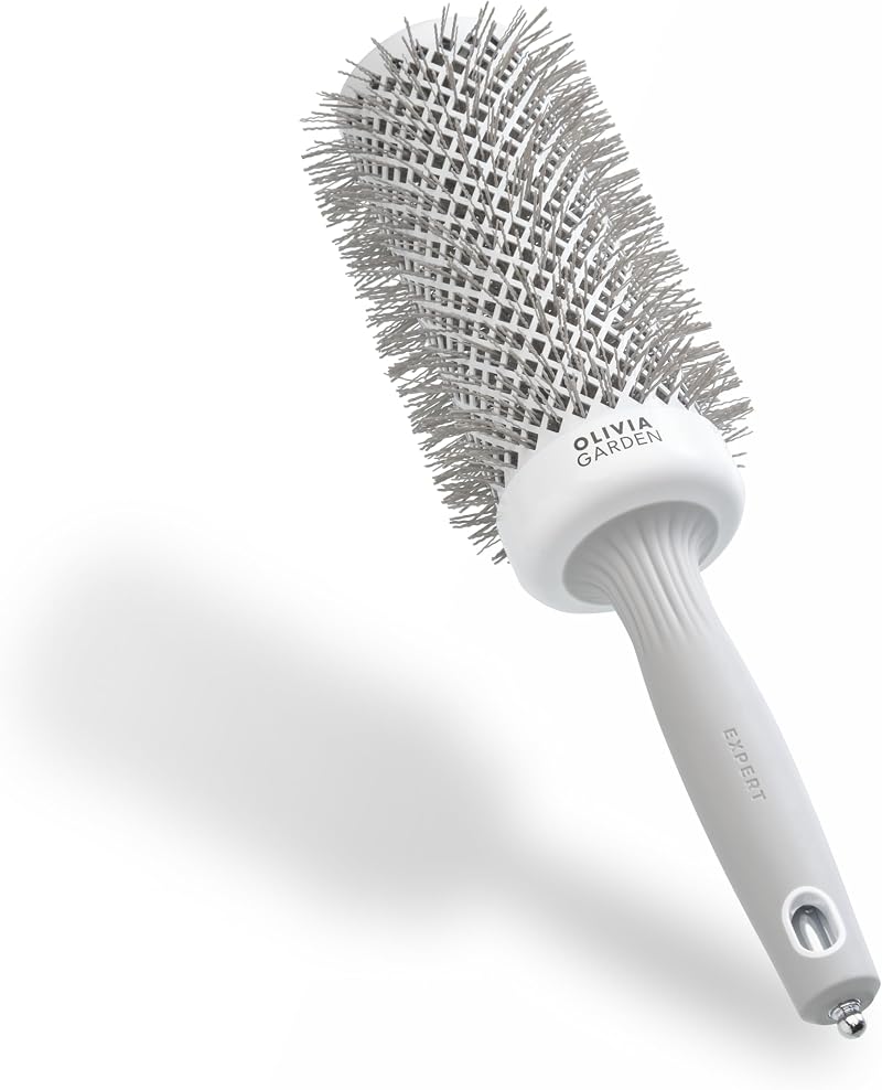 Olivia Garden Expert Blowout Speed White Grey Ceramic Round Brush 55