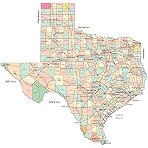 Texas County Map With Highways Amazon.com: Texas State County Map Road City Dallas Vivid Imagery Laminated  Poster Print-20 Inch By 30 Inch Laminated Poster With Bright Colors And  Vivid Imagery: Posters & Prints