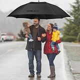ZOMAKE 72in Golf Umbrella Windproof Rainproof Double Canopy Black view 7