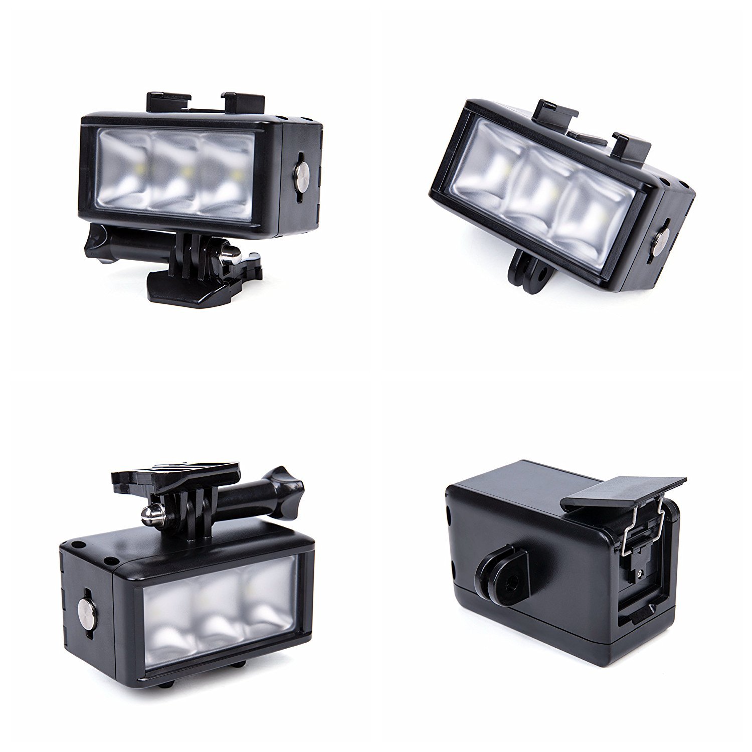 Tolifo Waterproof Diving Light 40m Underwater High Power Dimmable Fill Night Light Diving Underwater Light for Gopro Hero 5 Hero 4 Hero 3 plus Hero 3 Hero session and SJCAM or Xiaoyi