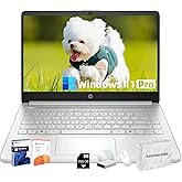 HP 2025 New Student Business Laptop, Intel N150 CPU(Beats N4120), 14in LED Screen, 16GB RAM, 128GB UFS+256GB D Storage, Wi-Fi 6, Copilot AI, Windows 11 Pro, Silver