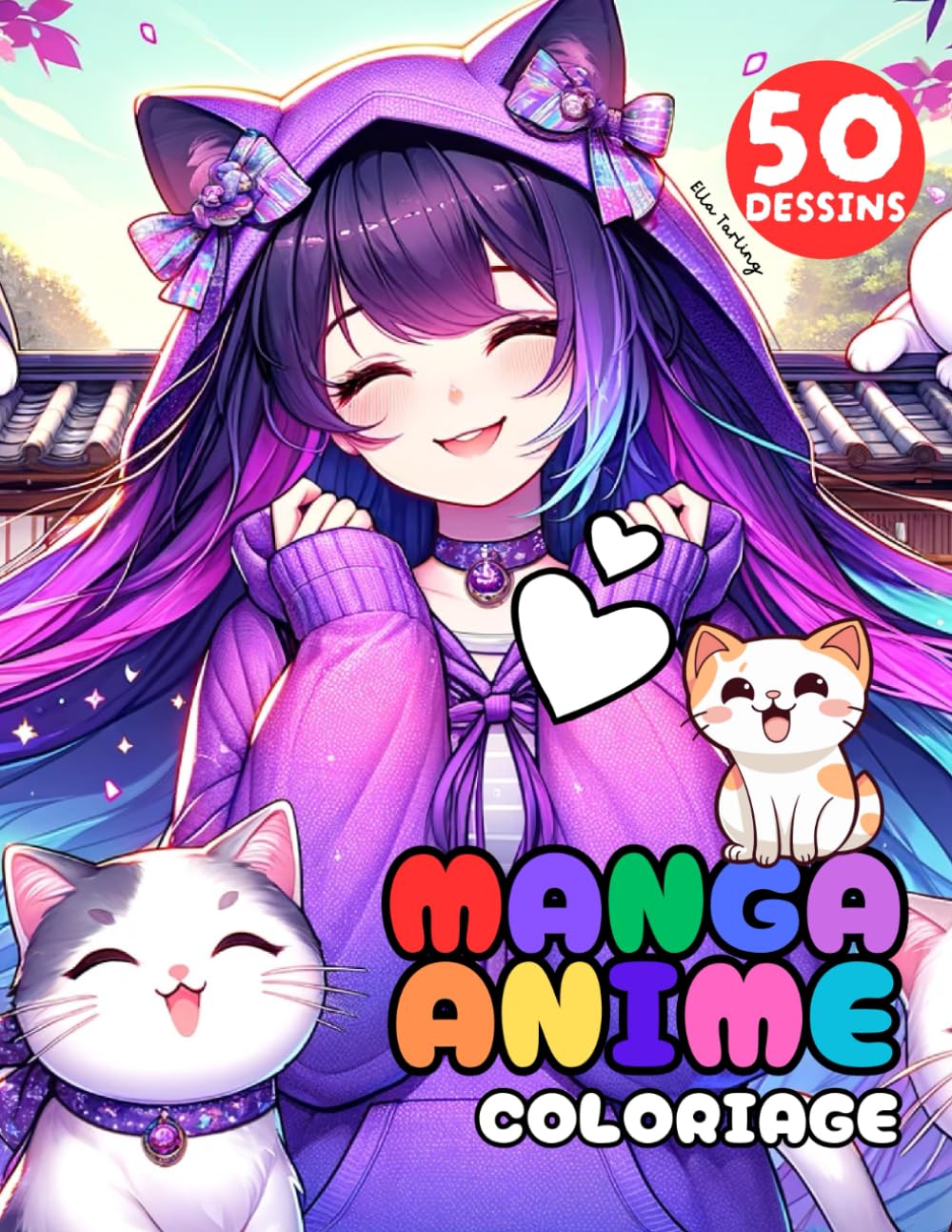 voir fiche du livre Livre de Coloriage Manga Anime Shojo pour les Filles de 8 Ans et Plus: Le Cadeau Parfait pour les Adolescents, Filles et Garçons : 50 Beaux Motifs (Portraits, Animaux Kawaii et Plus) à Colorier