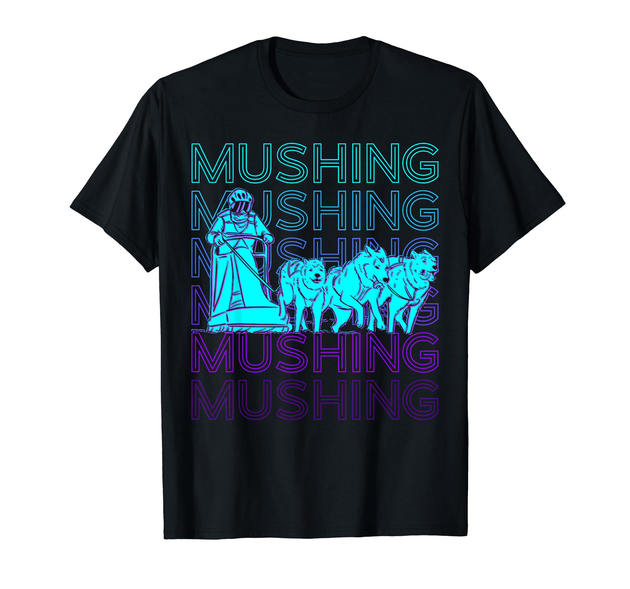 Mushing Traîneau rétro pour chien T-Shirt