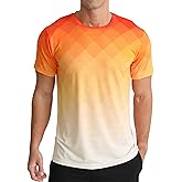 Men's Athletic T-Shirt Performance Gym Shirt Quick Dry Moisture Wicking Running Workout Short Sleeve Tops