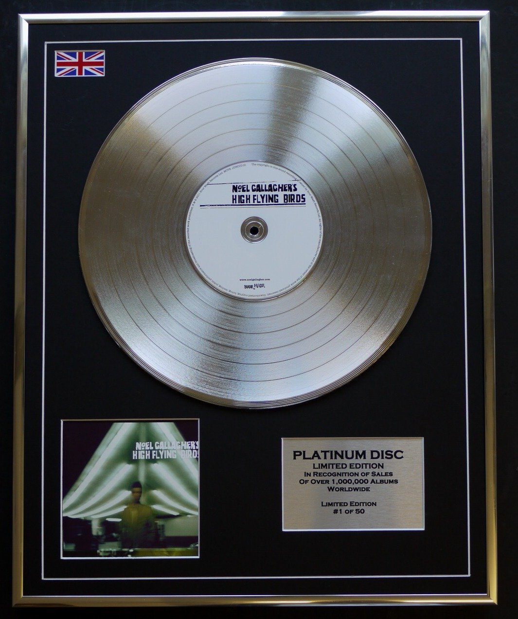 NOEL GALLAGHER/LTD EDITION CD PLATINUM DISC/HIGH FLYING BIRDS