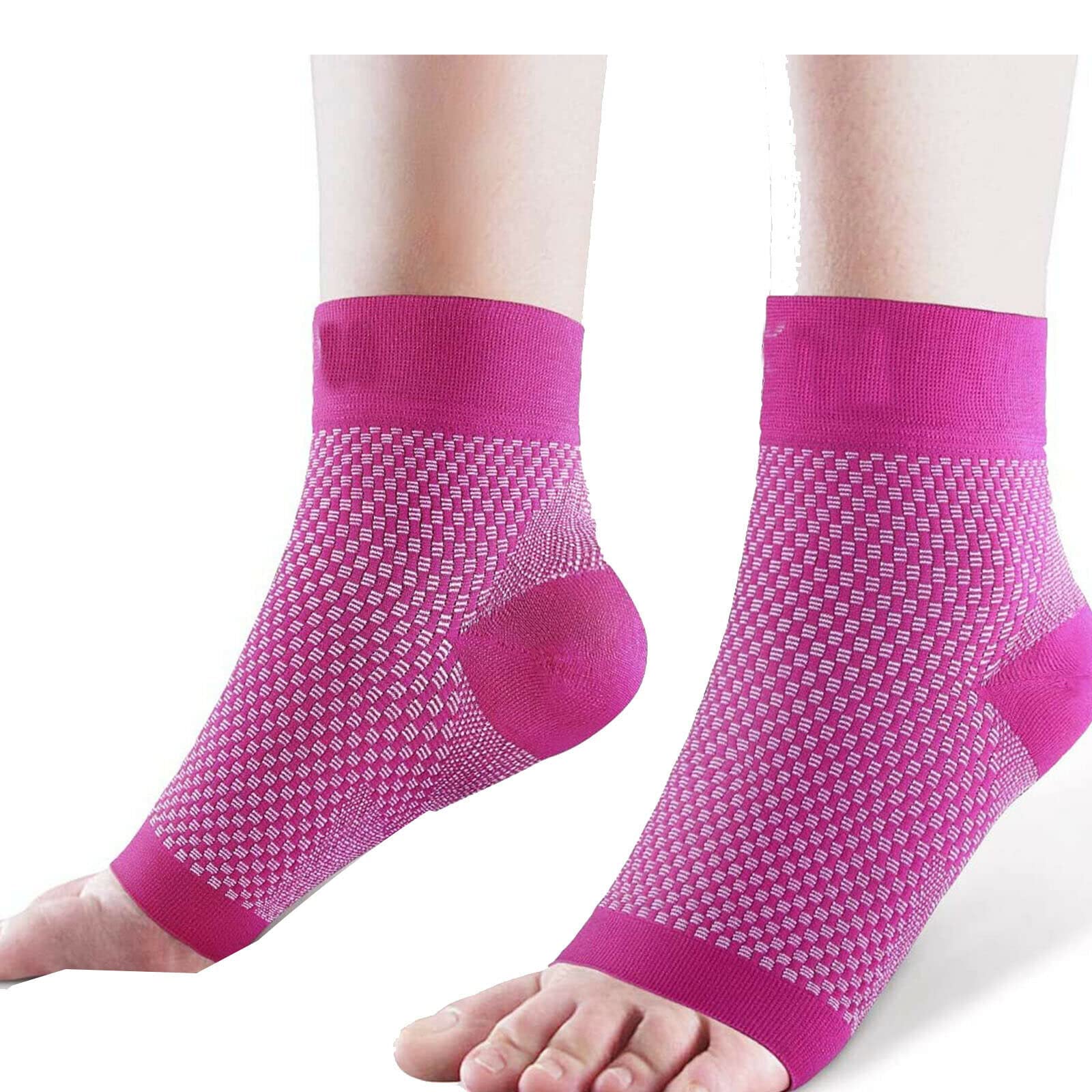 Gemx Pair of Breathable Plantar Fasciitis Socks | Compression Foot Sleeves Socks for Ligament Damage, Sprained Ankle | Men and Women Night Splint Pain Relief | Neuropathy socks