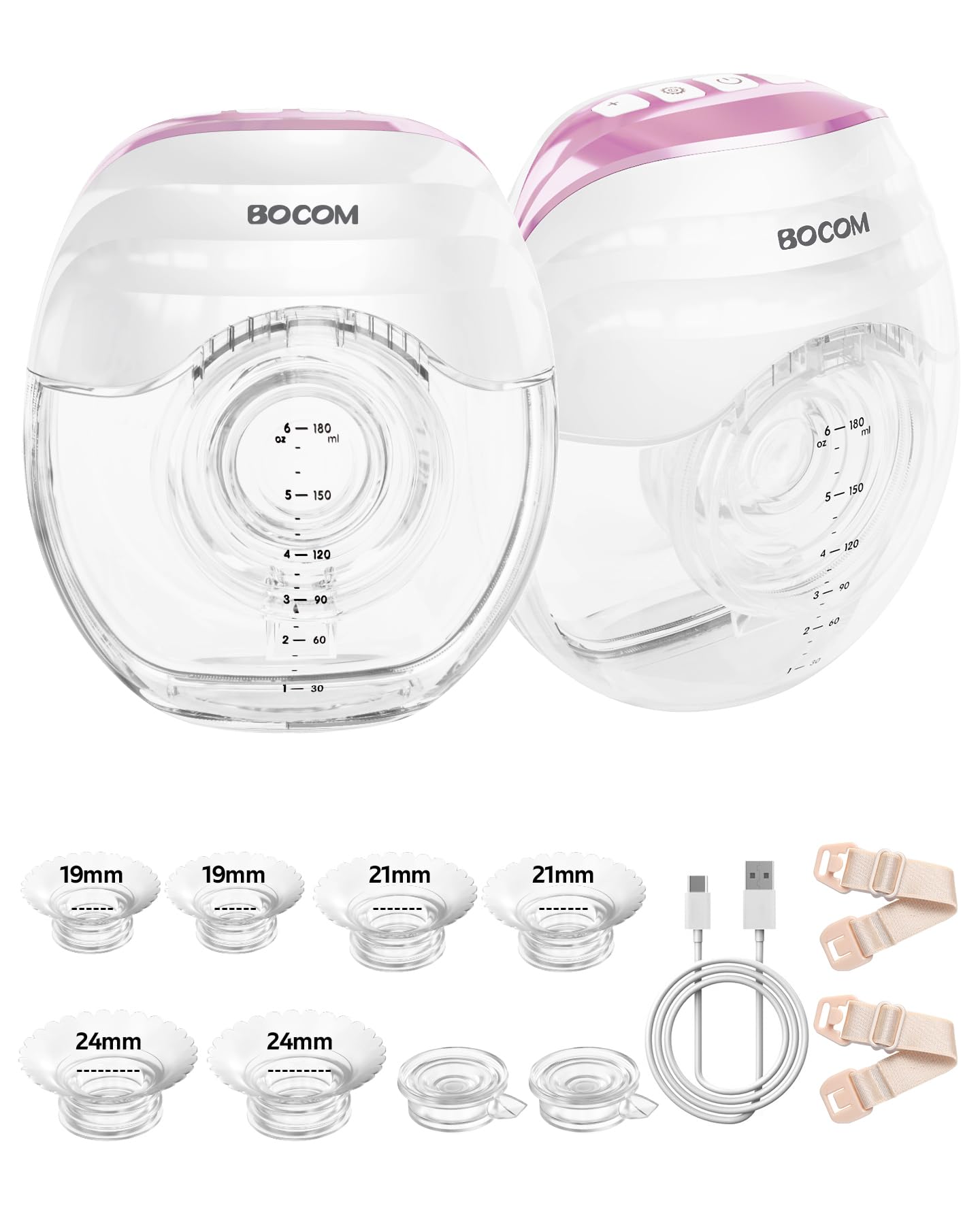 Bocom Breast Pump Hands Free Wearable Breast Pump Portable Electric