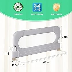 UPGOGO Folding Bed Rail for Toddlers,Baby Bed Rail