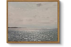 ARPEOTCY Ocean Framed Wall Art, Sky Ocean Hope Living Room Art Decor Aesthetic, 9x11 Inch Canvas Art, Nautical Vintage Wall Decor for Bedroom Bathroom, Office Landscape Paintings Gifts