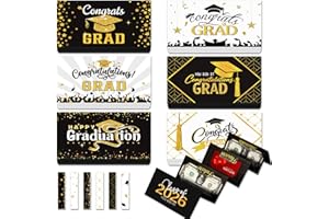 6Pcs Graduation Money Gift Cards Book for Graduation Gifts, 6 Slots Money Booklet for Class of 2026 Grad Cash Gifts Card Hold