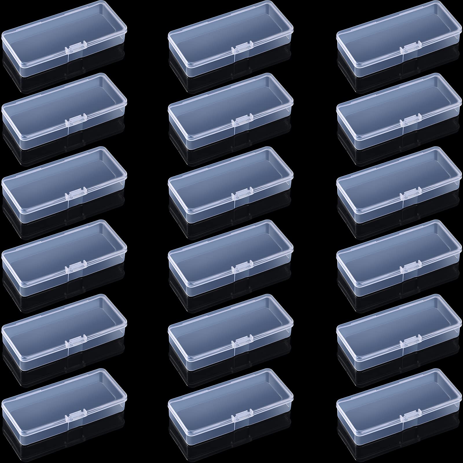 Buy 18 Pieces Small Plastic Case Small Storage Containers Clear Storage