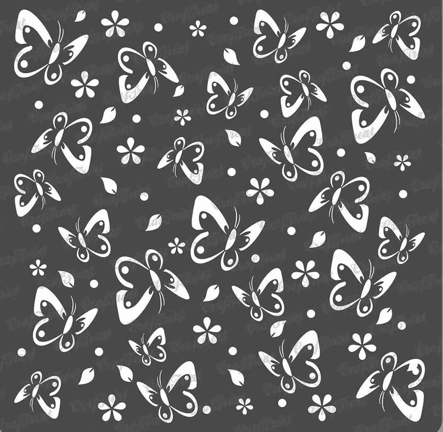 CrafTreat Reusable Butterfly Stencils for Painting on Wood, Canvas, Paper, Fabric, Floor, Wall and Tile - Pretty Butterflies -6X6 Inch - DIY Art and Craft Stencils - Butterfly Stencil Template