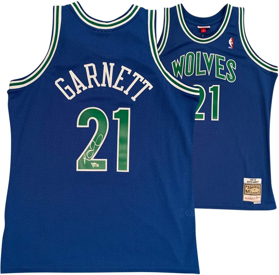 Kevin Garnett Autographed Minnesota Timberwolves 1995-1996 Mitchell and Ness NBA Swingman Signed Basketball Jersey Fanatics Authentic COA
