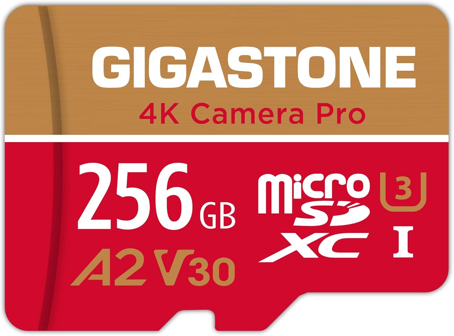 5-Years Data RecoveryGIGASTONE 256GB Micro SD Card, 4K Camera Pro, A2 V30 for Smartphone Gopro, Action Cams, 4K UHD Video
