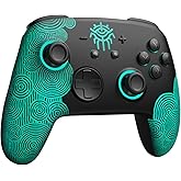 Switch 2 Pro Controller One-Key Wake Up for Switch2/OLED,Firefly Switch Wireless Controller with Hall Effect Joysticks, NFC Function, Black Bluetooth Remote Gamepad with 7 LED/Paddle/Turbo/Motion