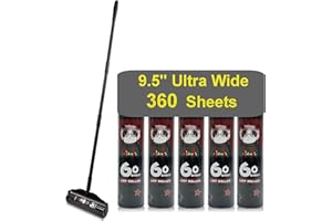 RIKMSS Large Lint Roller for Pet Hair Extra Sticky, 9.5" Wide Giant Carpet Floor Lint Roller with Long Handle, Large Surface 