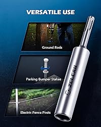 ZELCAN SDS Plus Ground Rod Driver, Heavy Duty
