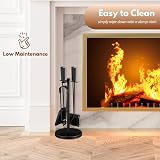 HomeZone Fireplace Companion Set 5-Piece Tool Kit With Stand 49cm view 8