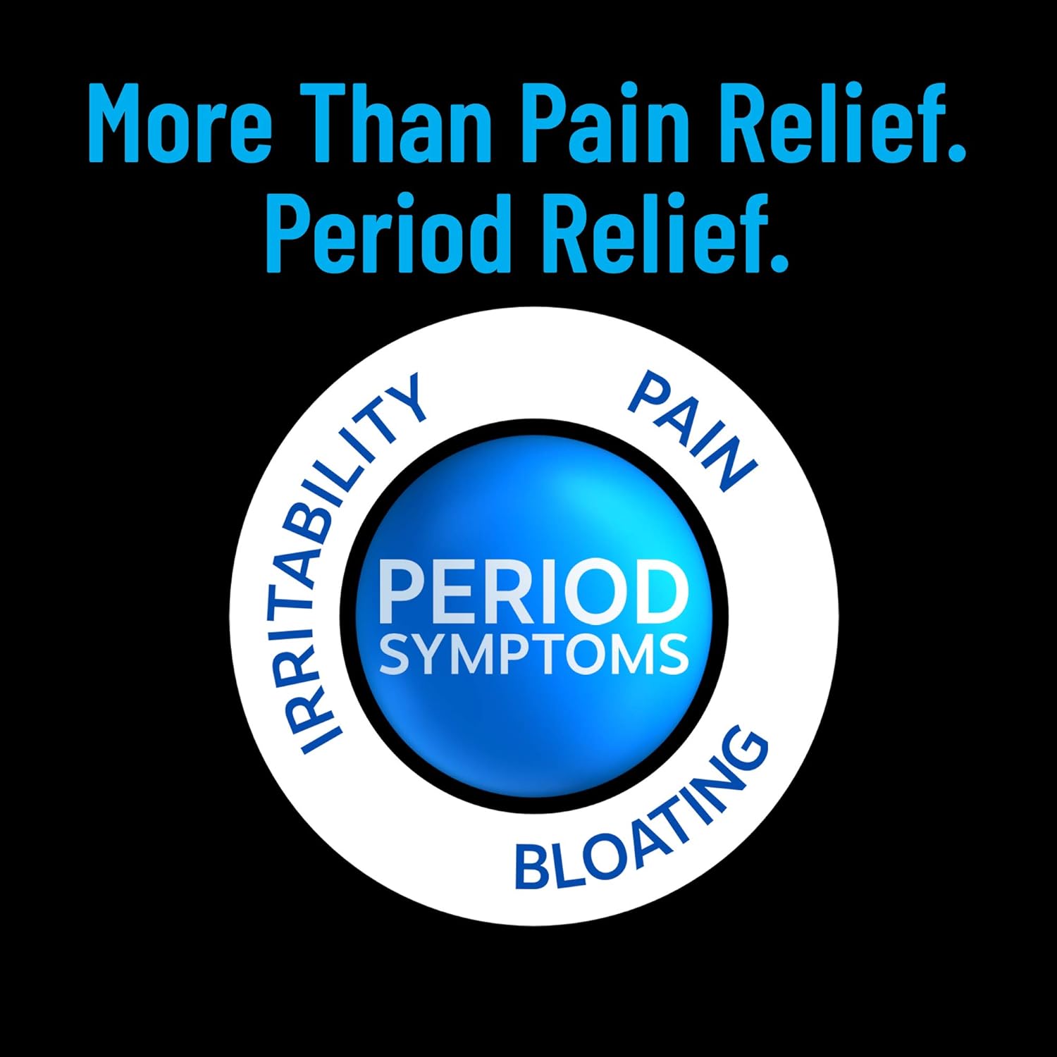 Pamprin Multi-Symptom Formula, with Acetaminophen, Menstrual Period Symptoms Relief including Cramps, Pain, and Bloating, 40 Caplets: Health & Personal Care