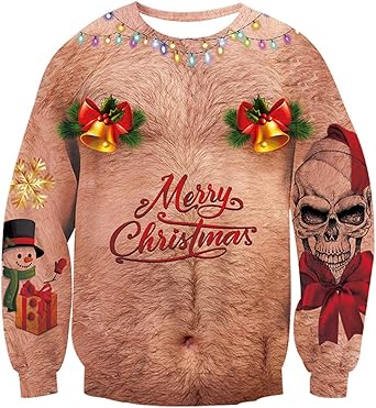 chest hair christmas sweater