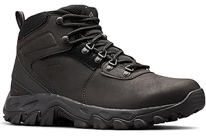 Columbia Mens Newton Ridge Plus II Waterproof, Black/Black, 8