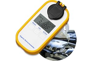 AMTAST 5 in 1 Antifreeze Refractometer Digital Coolant Refractometer for Automotive Handheld Def Refractometer for Measuring Diesel Exhaust Fluid Glycol Propylene Glycol Concentrations (Model AMR317)