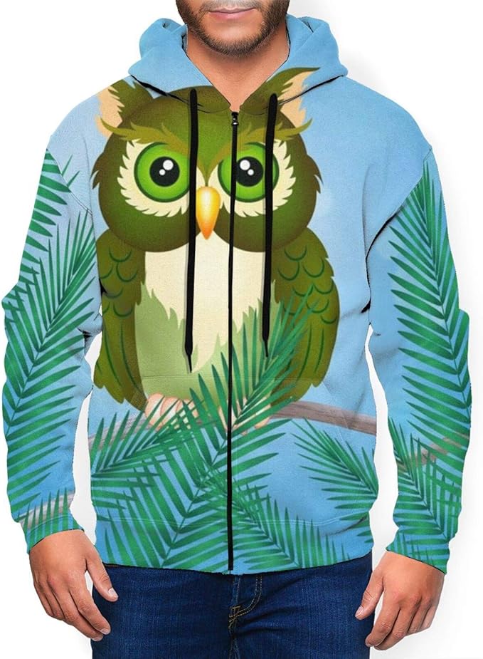 owls green hoodie