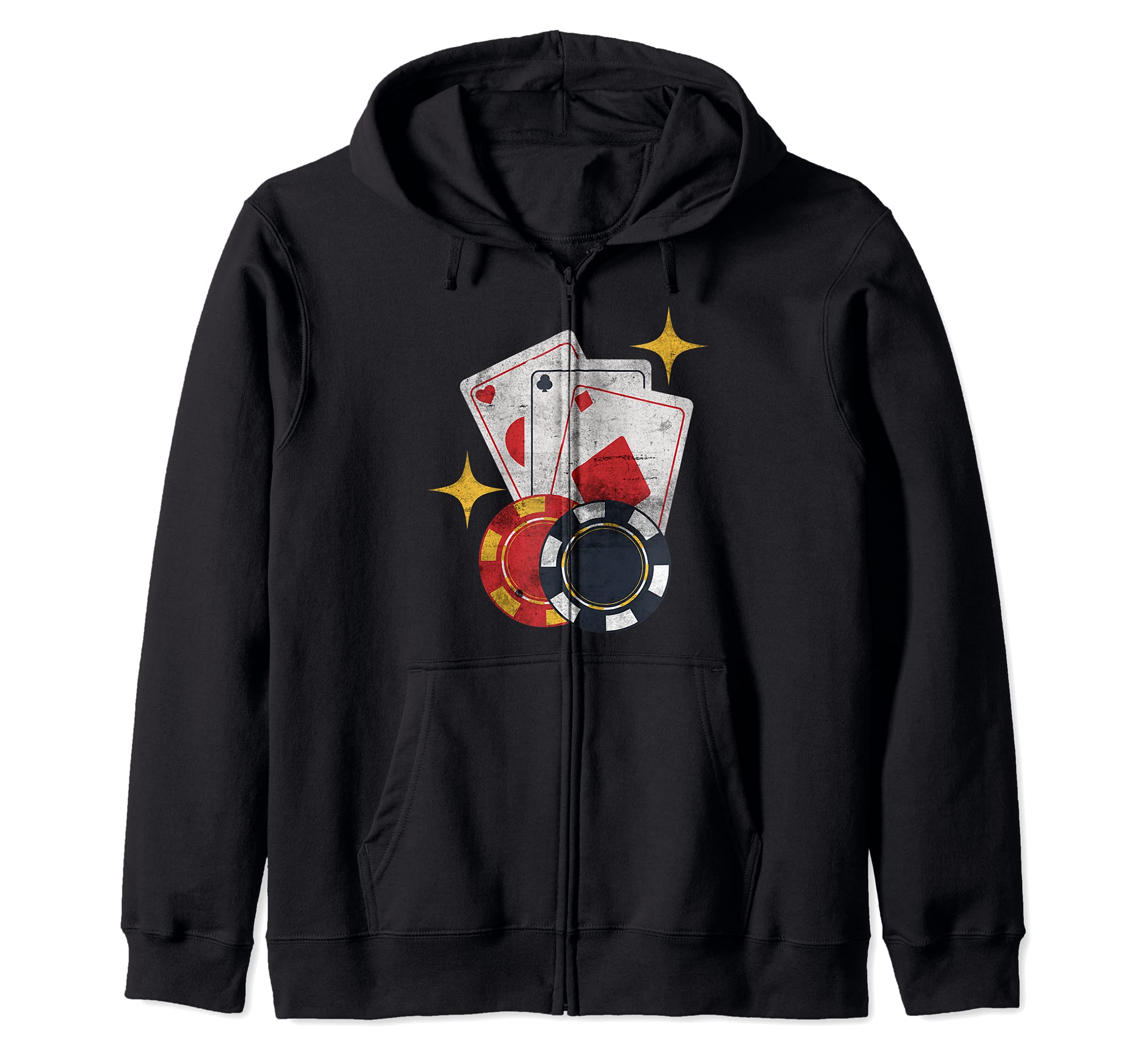 Funny Poker Playing Casino Donor Design Poker Player Zip Hoodie
