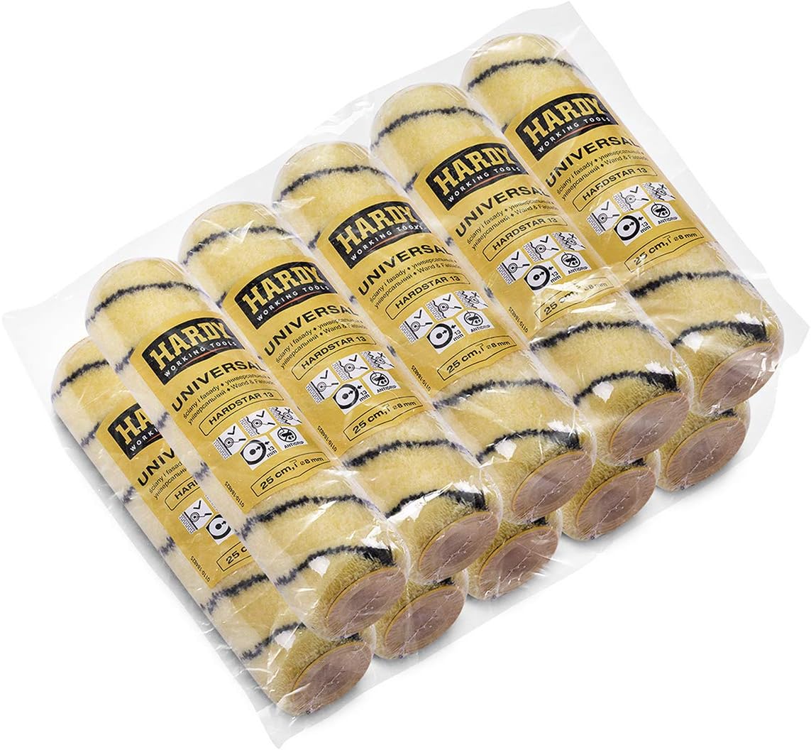 HARDY WORKING TOOLS Hardstar Paint Rollers 13 Pack of 10 A0180-517000 Yellow 25 s 4.8 cm, 1 count (Pack of 10)