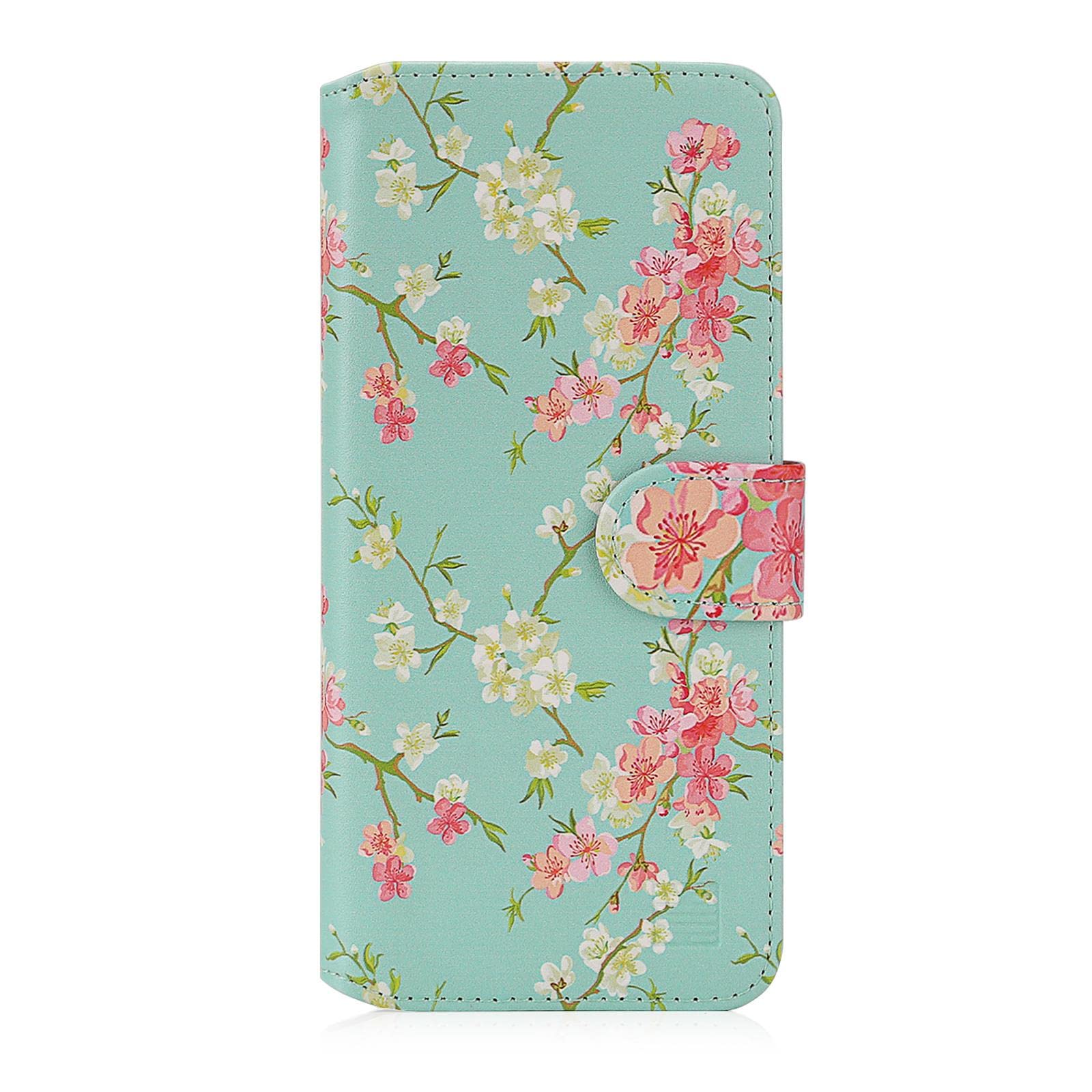 32nd Floral Series 2.0 - Design PU Leather Book Wallet Case Cover for Samsung Galaxy A51 (2020), Designer Flower Pattern Wallet Style Flip Case With Card Slots - Spring Blue