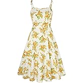 Belle Poque 2026 Summer Dress for Women Spaghetti Strap Flowy Midi Beach Sundress Vintage Wedding Guest Cocktail Dress