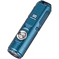RovyVon A3 Gen 4 Keychain Flashlight, Super Bright 650 Lumens, USB C Rechargeable EDC Flashlight Water-Resistant, Lightweight- Ideal for Everyday Carry, Camping, Hiking, Emergency (Blue)