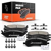 A-Premium Front & Rear Ceramic Disc Brake Pads Set Compatible with Select Chrysler, Dodge and Ram Models - Aspen/Durango 2007