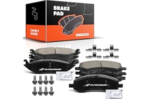 A-Premium Front & Rear Ceramic Disc Brake Pads Set Compatible with Select Chrysler, Dodge and Ram Models - Aspen/Durango 2007